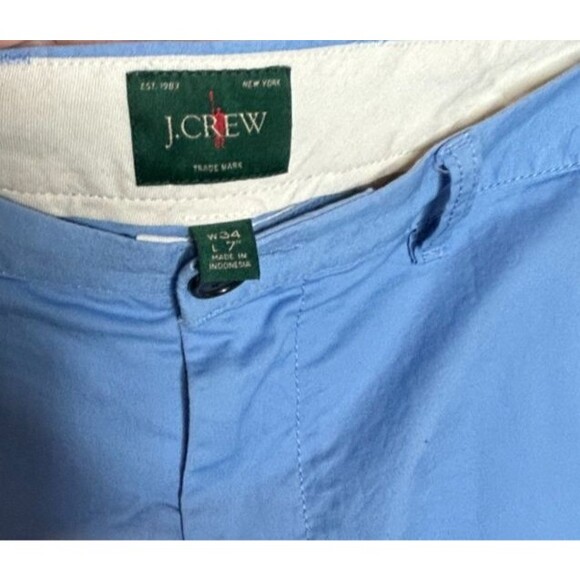 J. Crew Chino Shorts Portsider 7in Inseam Blue Color Size 34 NWT - Picture 4 of 6
